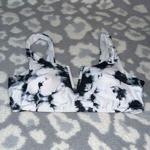 White and black swim top size 1XL